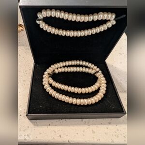 Honora Cream Freshwater Pearl Necklace and Bracelet Set
